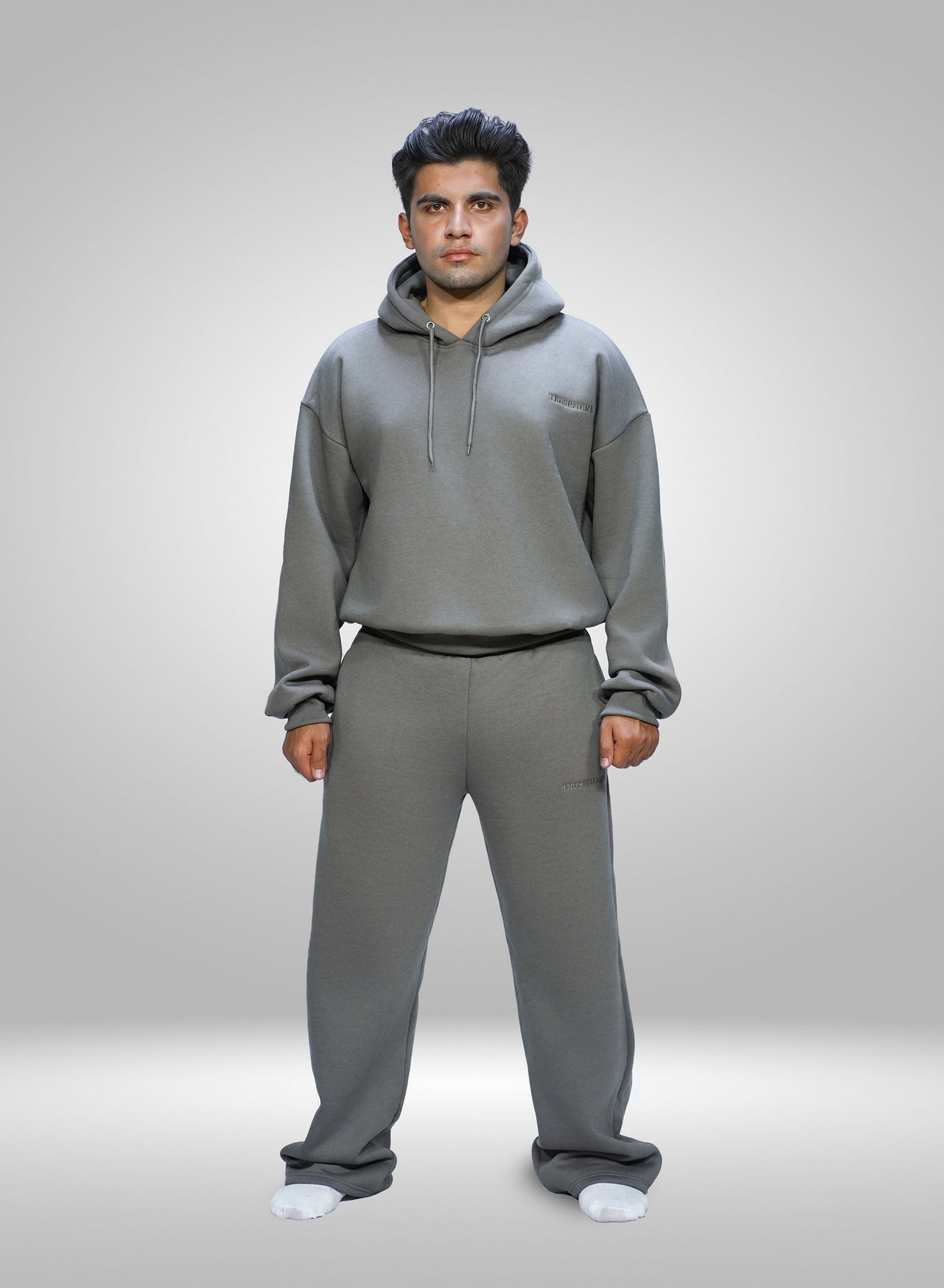 Trusphere Aura Series 01 — Grey 450GSM Oversized Buggy Pant