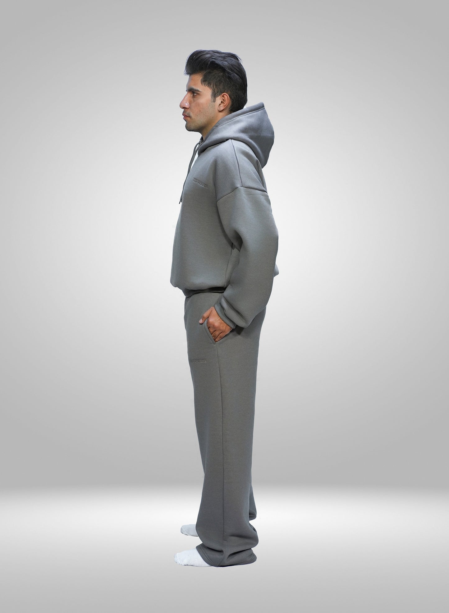 Trusphere Aura Series 01 — Grey 450GSM Oversized Buggy Pant