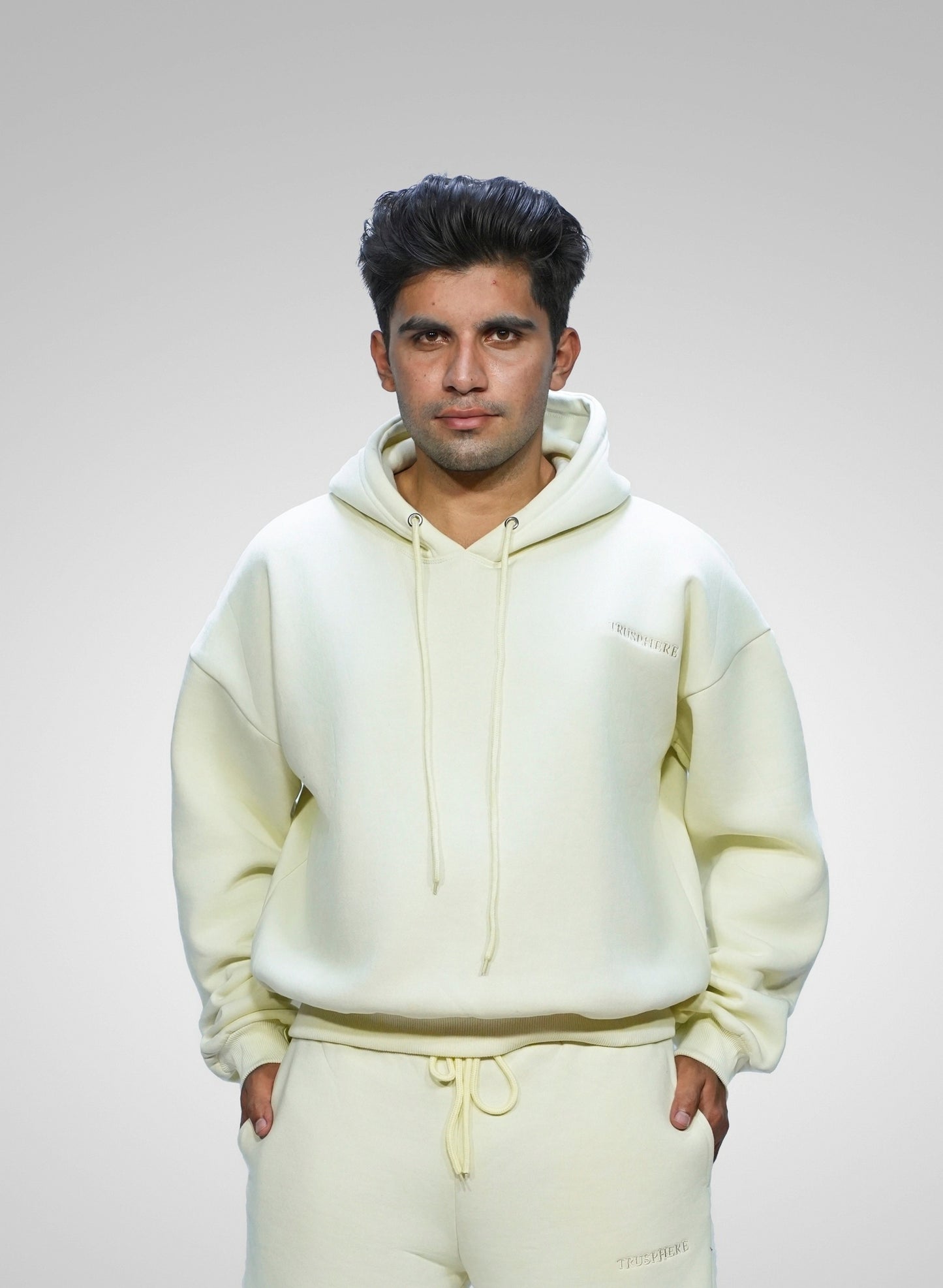 Trusphere Aura Series 01 – Cream Hoodie (450 GSM)